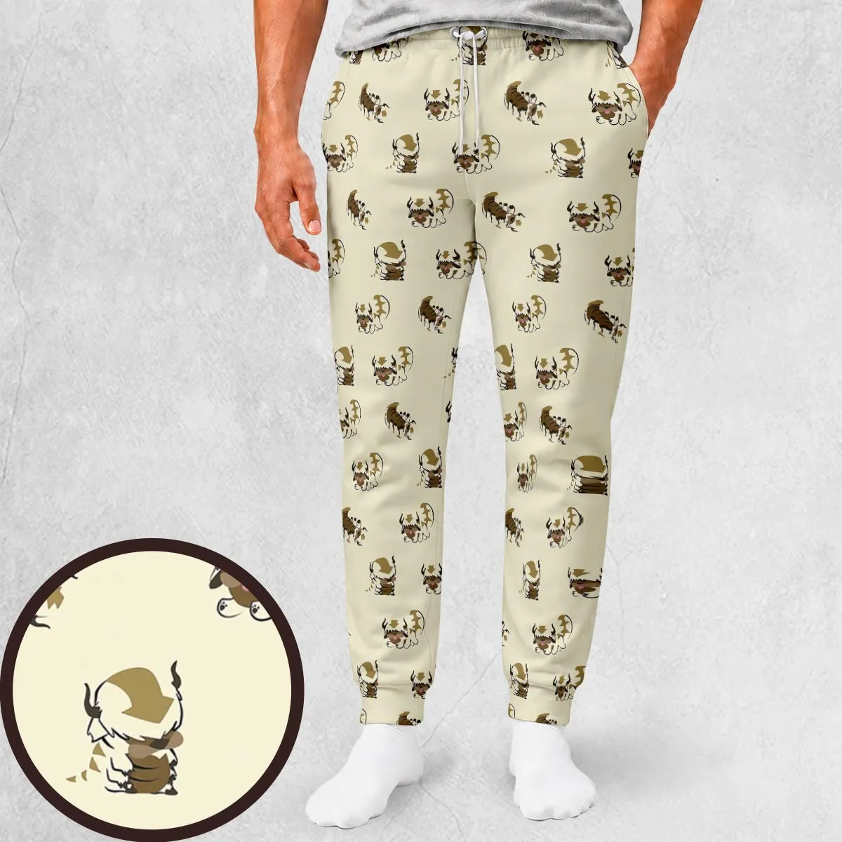 Flying Bison Pattern Sweatpants