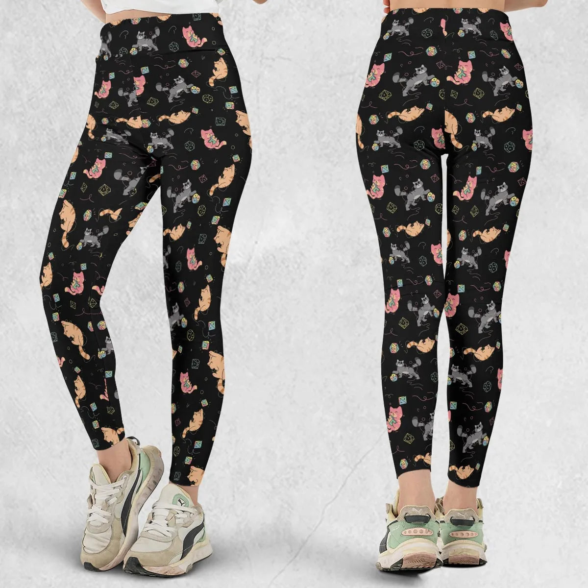 Dice Cat DnD Legging