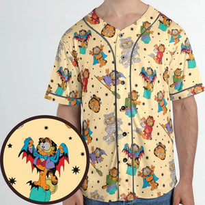 Nostalgic Cat Garfield's Halloween Adventure Unisex Baseball Jersey