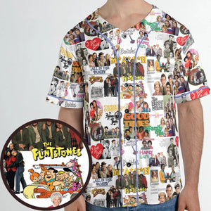 Stuck in the 80s Famous Sitcom Unisex Baseball Jersey