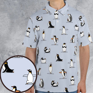 Penguin Yoga Pattern AOP Men/Women Polo Shirt