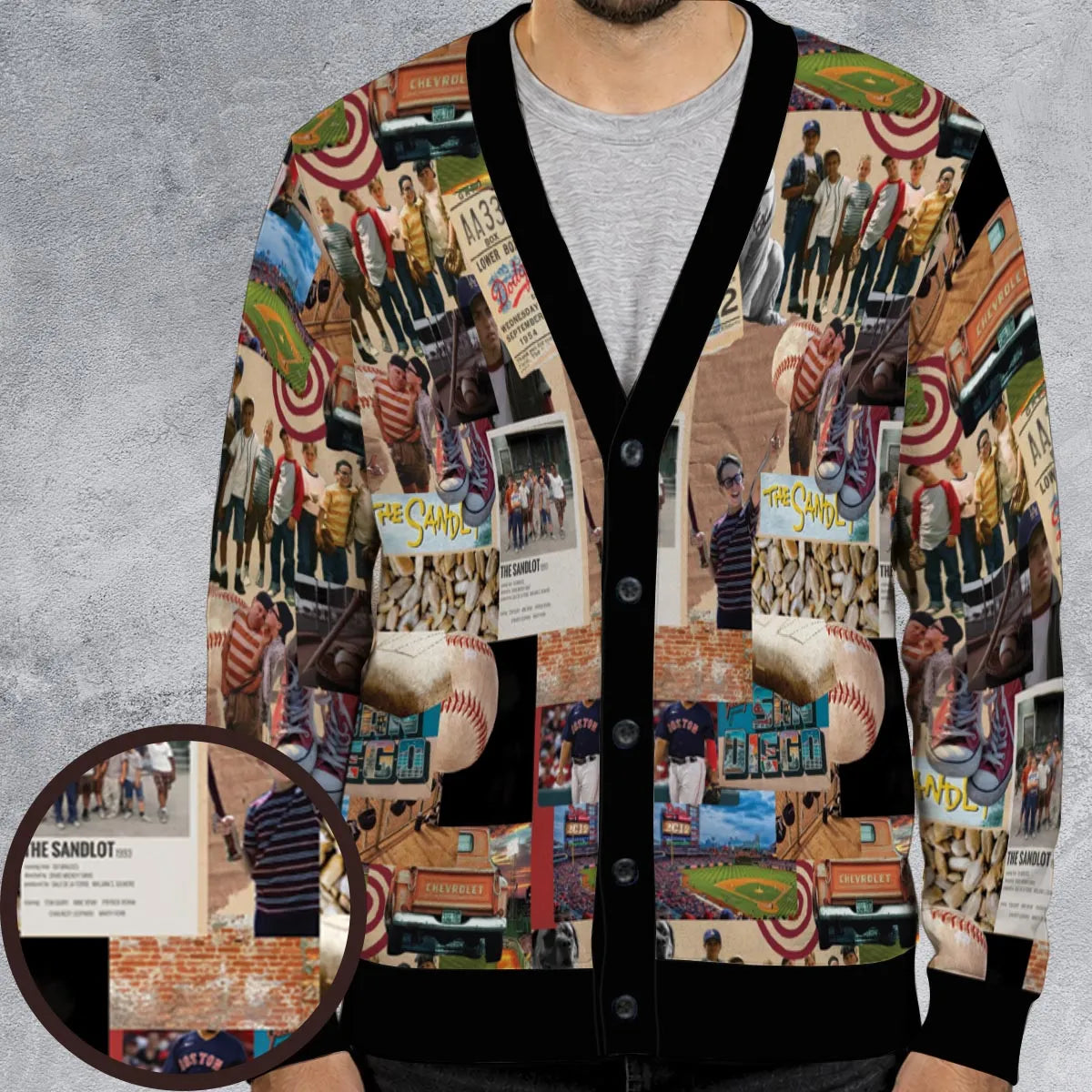 Memorable Baseball Movie Scenes Collage The Sandlot Cardigan