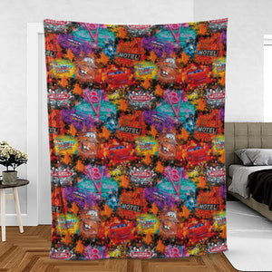 Neon Radiator Spring Cars Fleece Blanket