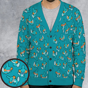 Cute Mudkips Pokemon Cardigan