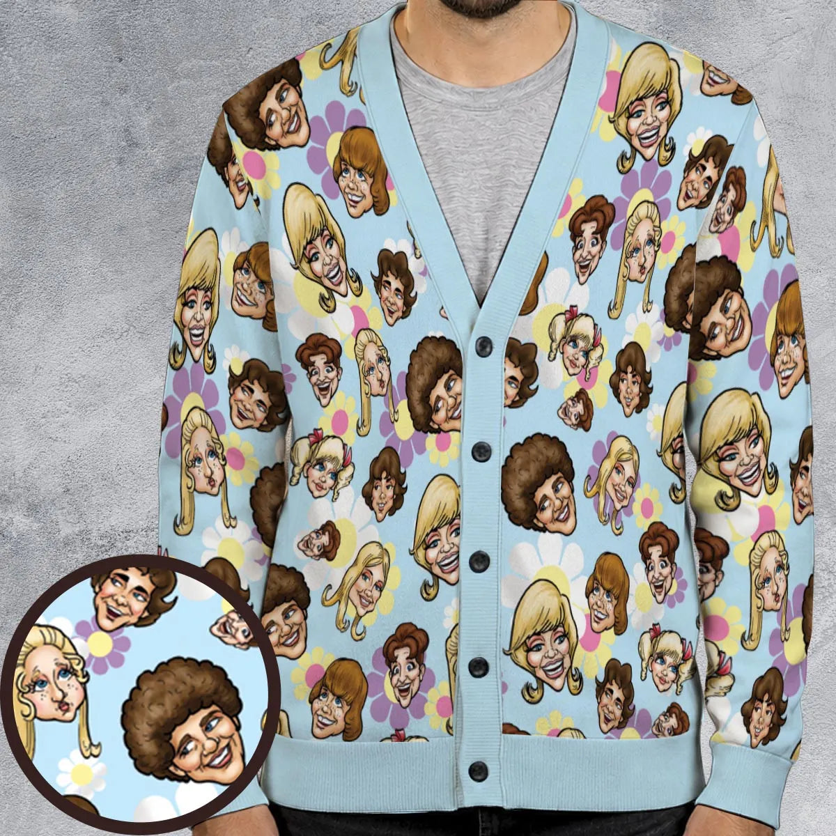 Retro TV The Brady Bunch Characters Cardigan