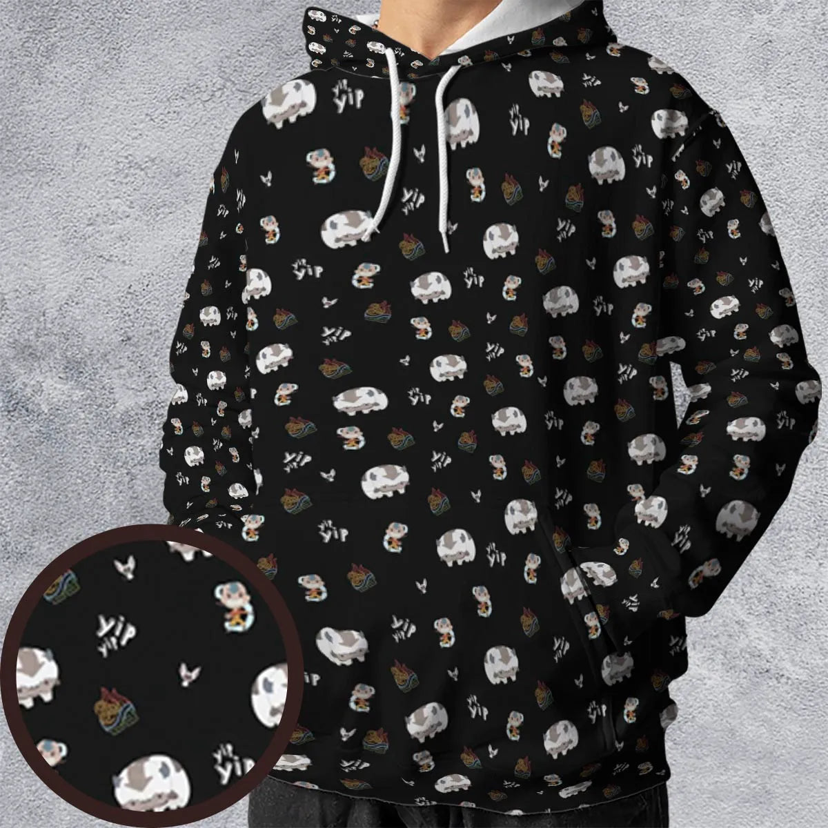 Appa Yip Yip Avatar Pattern All-over Print Hoodie