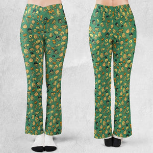 Terror Attack Cute Horror Characters Halloween Flare Leggings