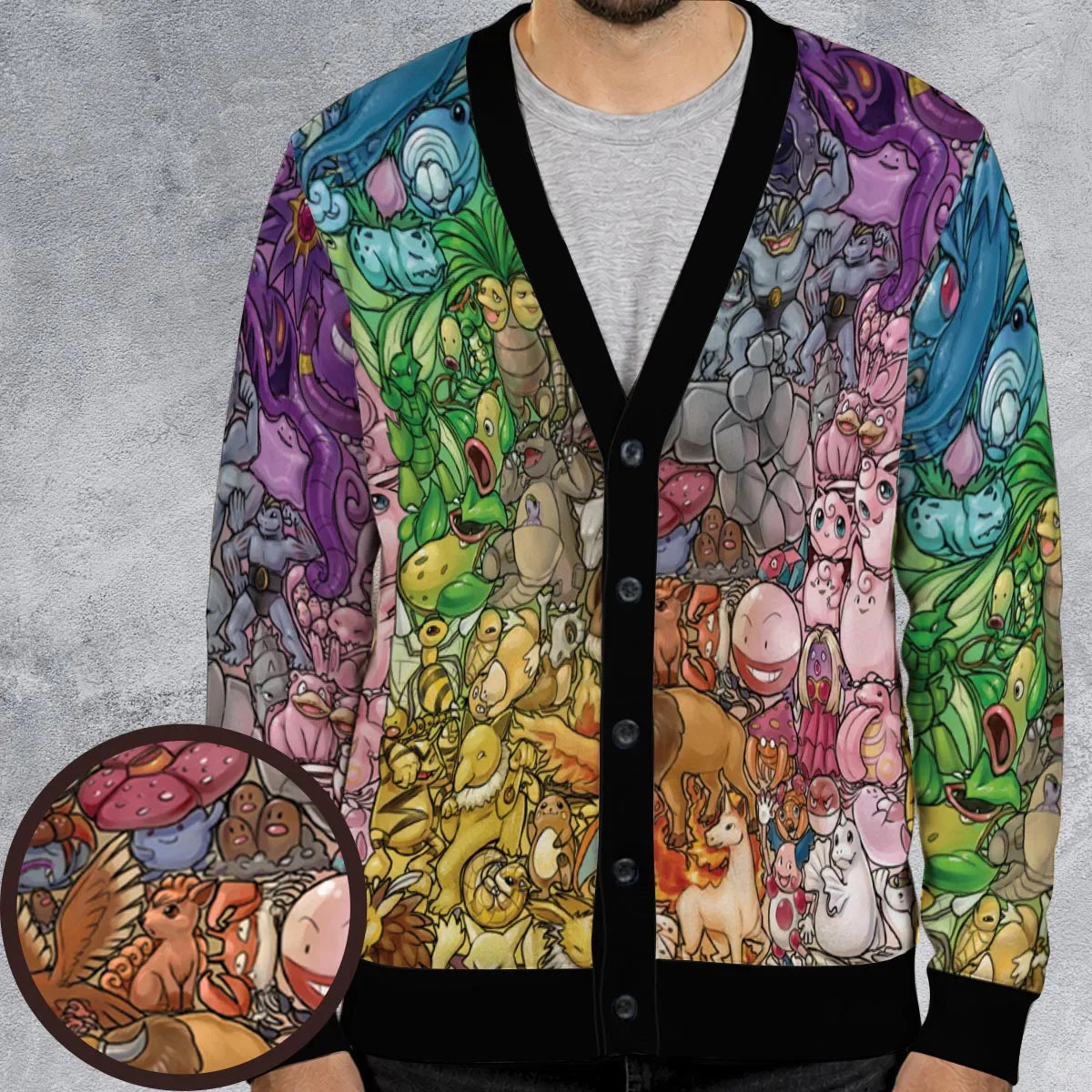 Rainbow Epic Pokemon Cardigan