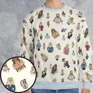 Old School Pro Wrestling All-over Print Sweatshirt