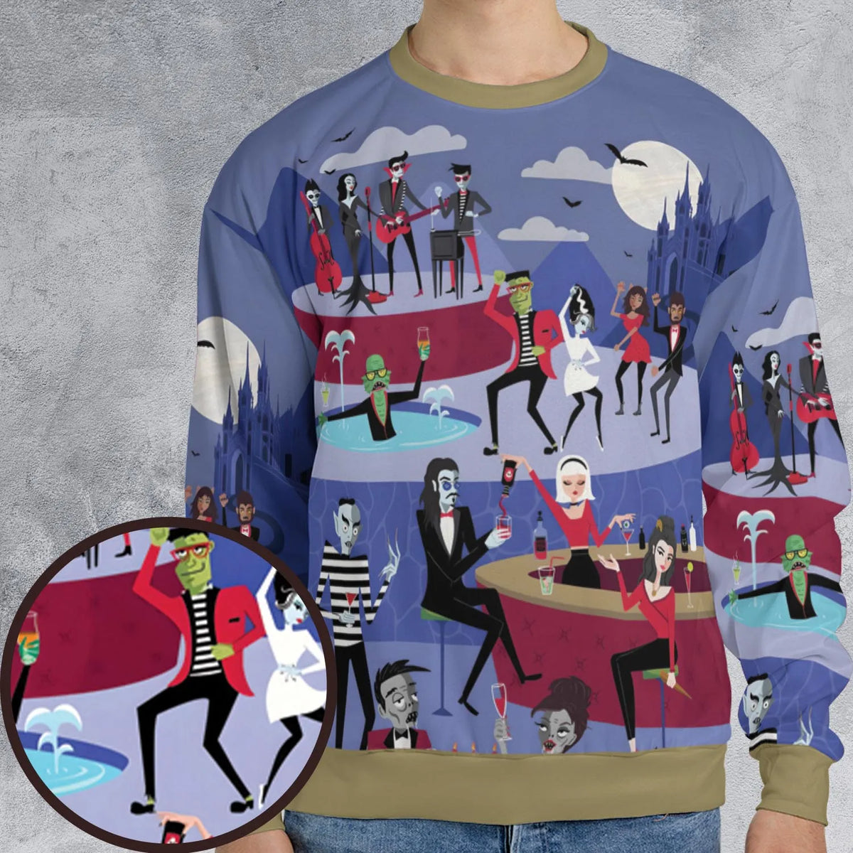 Monster Universal Dance Party All-over Print Sweatshirt