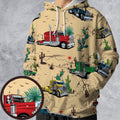 Peterbilt Semi Truck Pattern All-over Print Hoodie