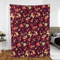 Fire Pokemon Pattern Fleece Blanket