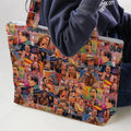 The Big Lebowski Painting Pattern Large Tote Bag
