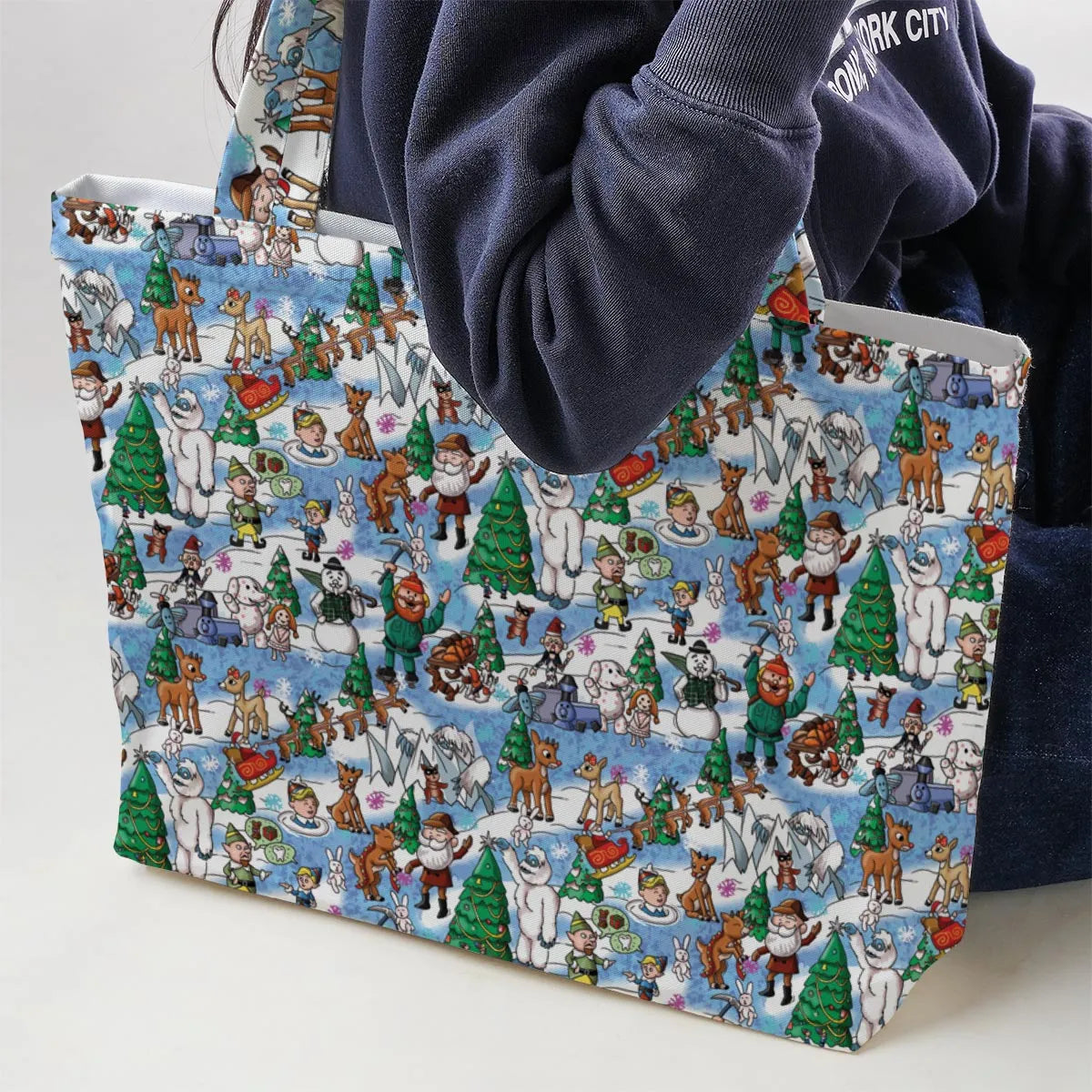 Snowland Rudolph the Red-Nosed Reindeer Large Tote Bag