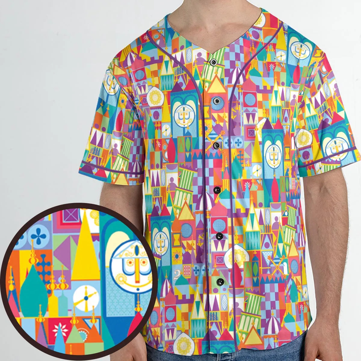 It's a Small World Unisex Baseball Jersey