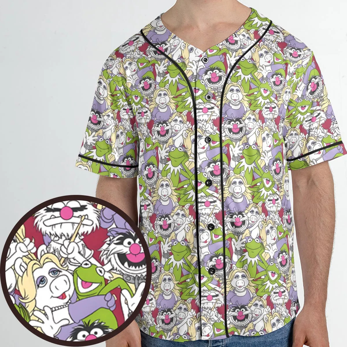 Muppet Mania The Muppets Unisex Baseball Jersey