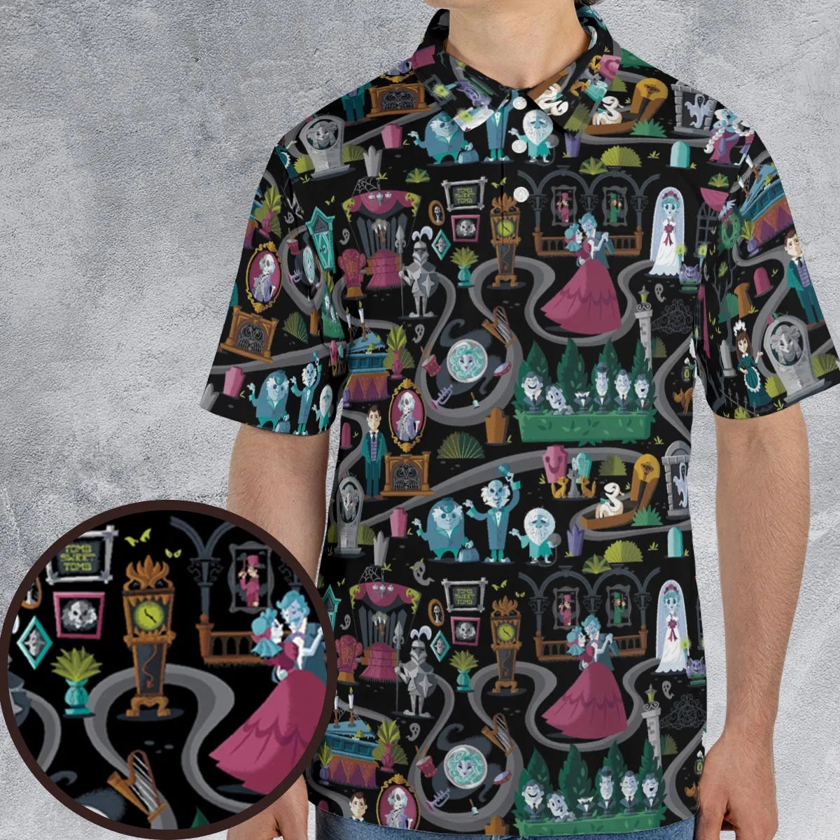 Haunted Mansion Map AOP Men/Women Polo Shirt