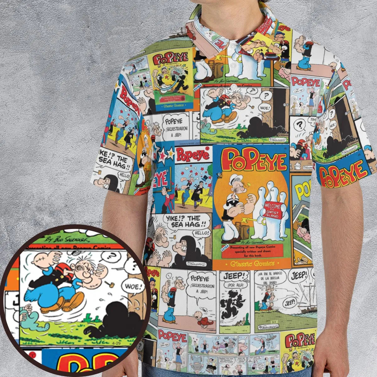 Olive Oyl Popeye Comic AOP Men/Women Polo Shirt