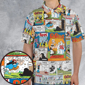 Olive Oyl Popeye Comic AOP Men/Women Polo Shirt