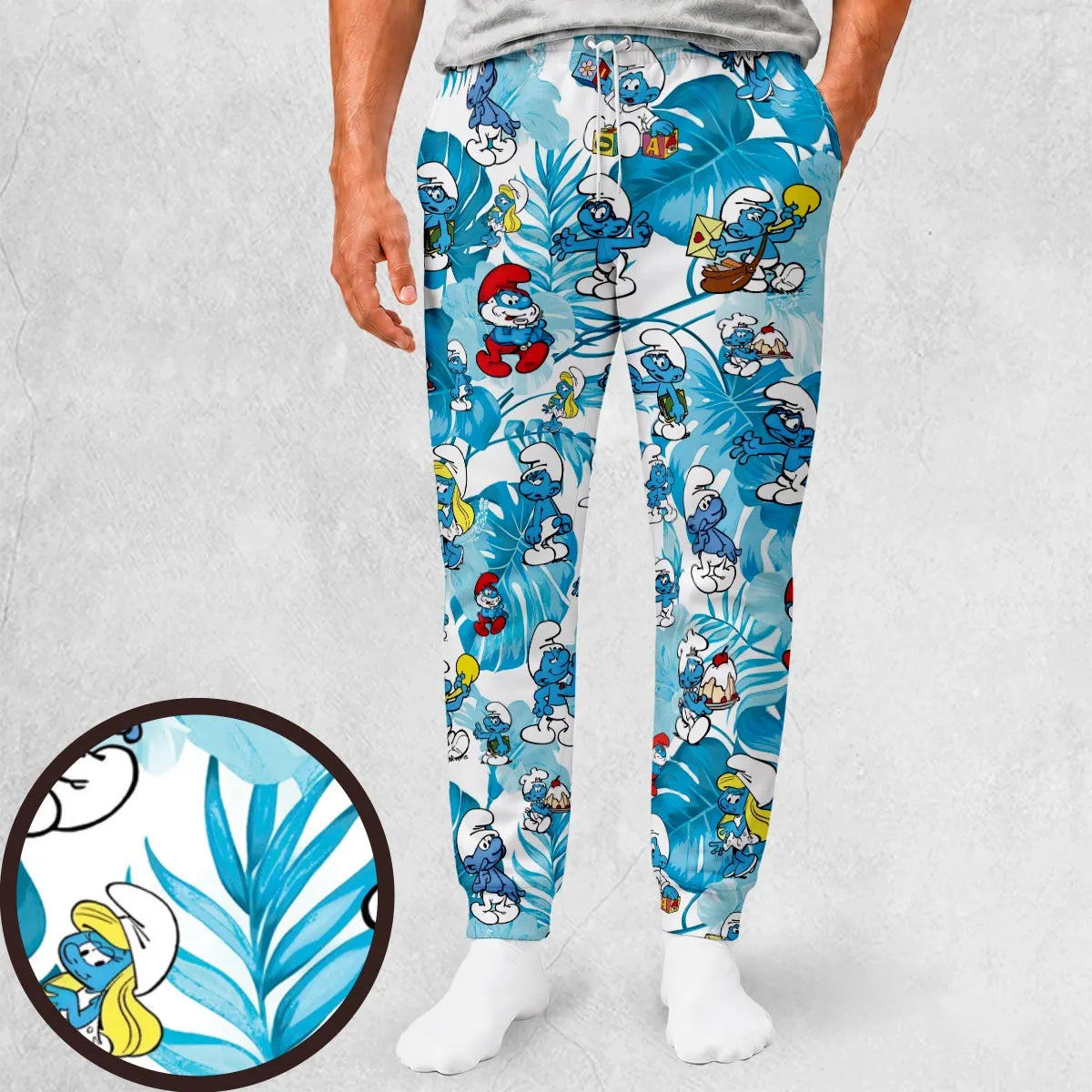 The Smurfs Pattern Sweatpants