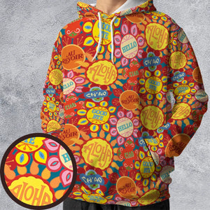 It's a Small World Flowers All-over Print Hoodie
