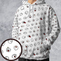 Super Mario Boo Pattern All-over Print Hoodie