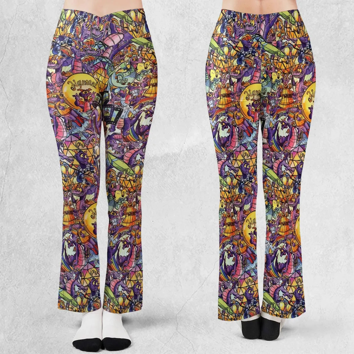 The Cute Dragon Figment Flare Leggings