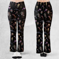 Groovie Addams Family  Cartoon Characters Flare Leggings