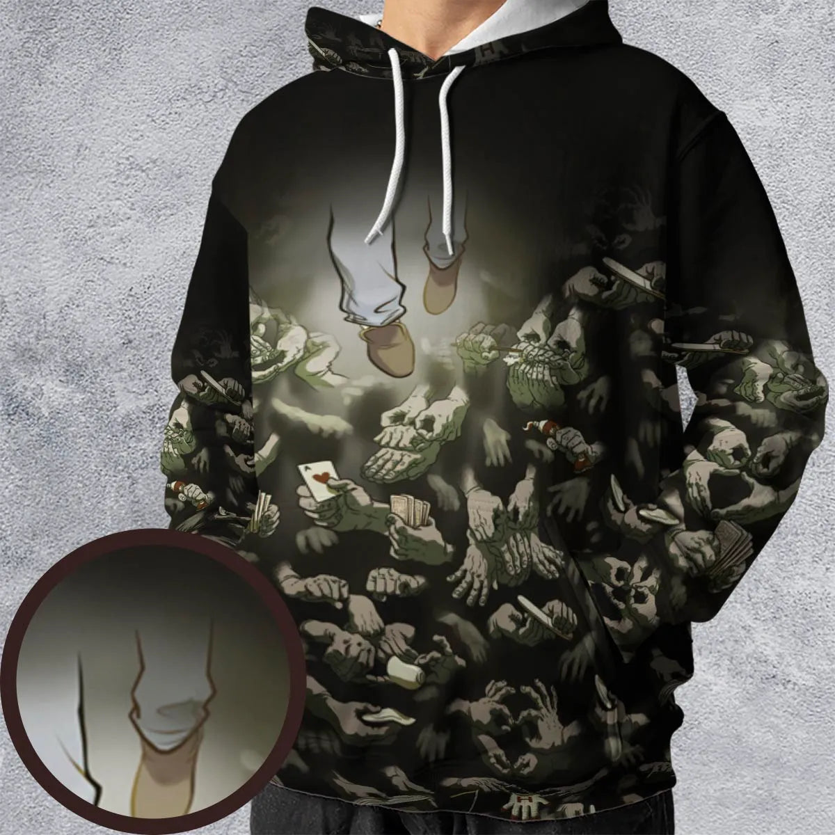 Funny Helping Hands Labyrinth All-over Print Hoodie