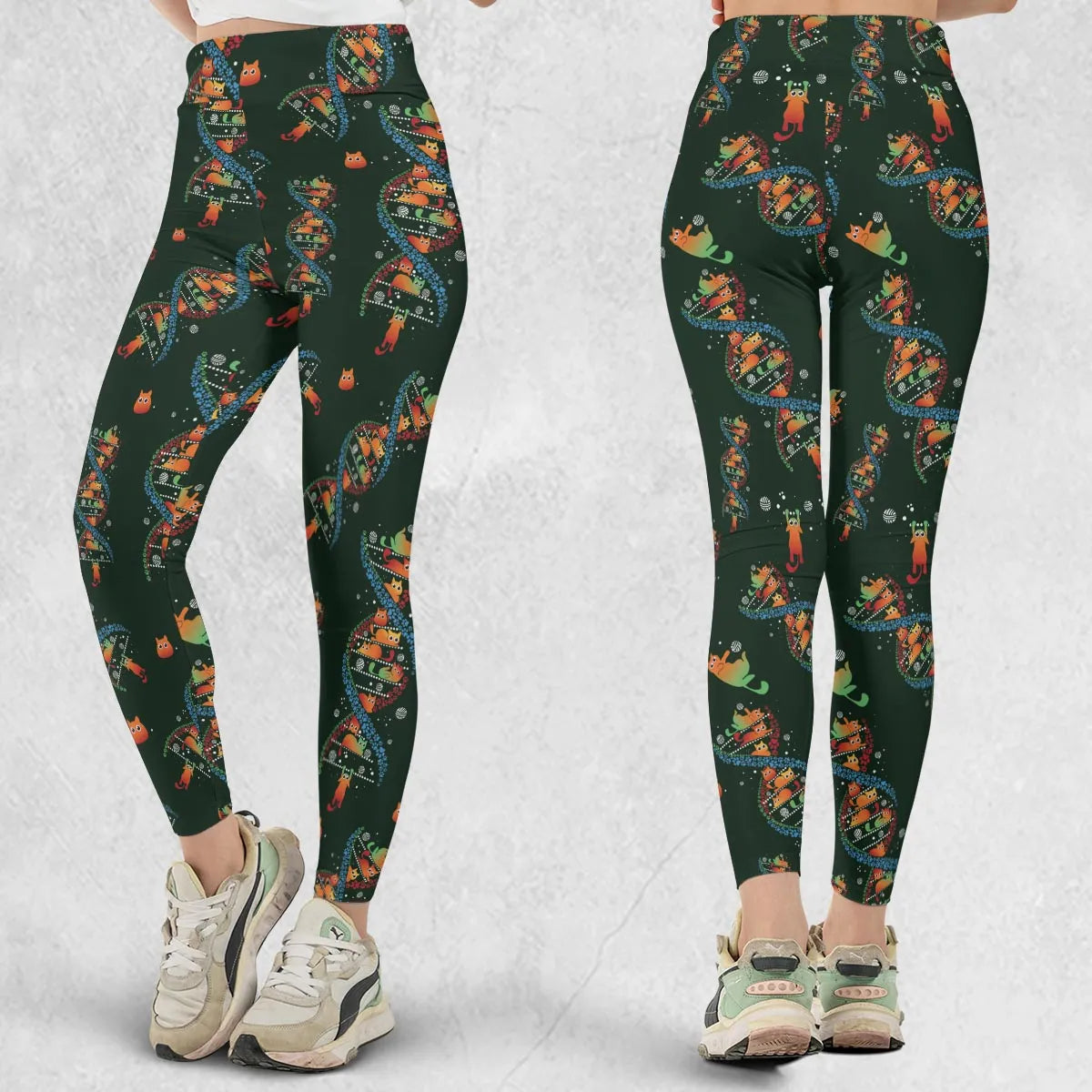 Cat Kitten DNA Pattern Legging