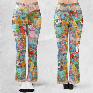 Archer Wood Plaid Robin Hood Flare Leggings