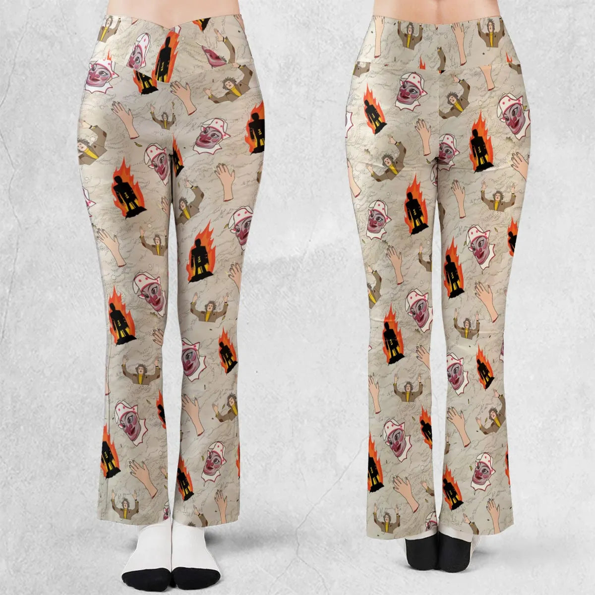 The Wicker Man Pattern Flare Leggings