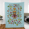 Summer Galaxy Groot Fleece Blanket