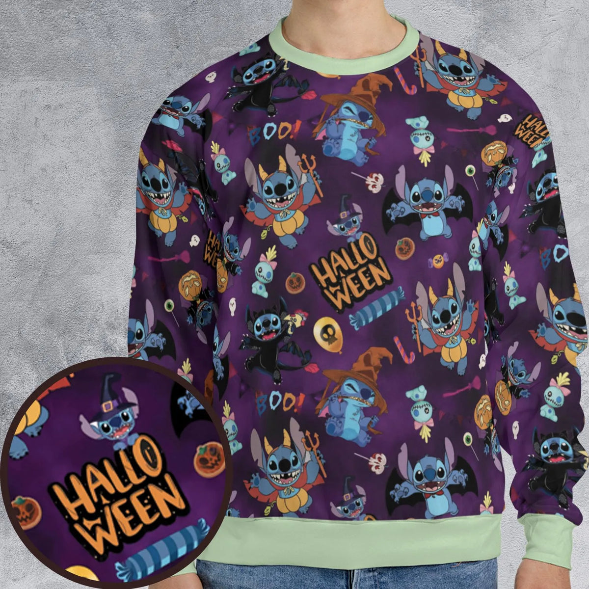 Spooky Stitch All-over Print Sweatshirt