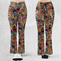 Multi Monster Pop Badges Flare Leggings