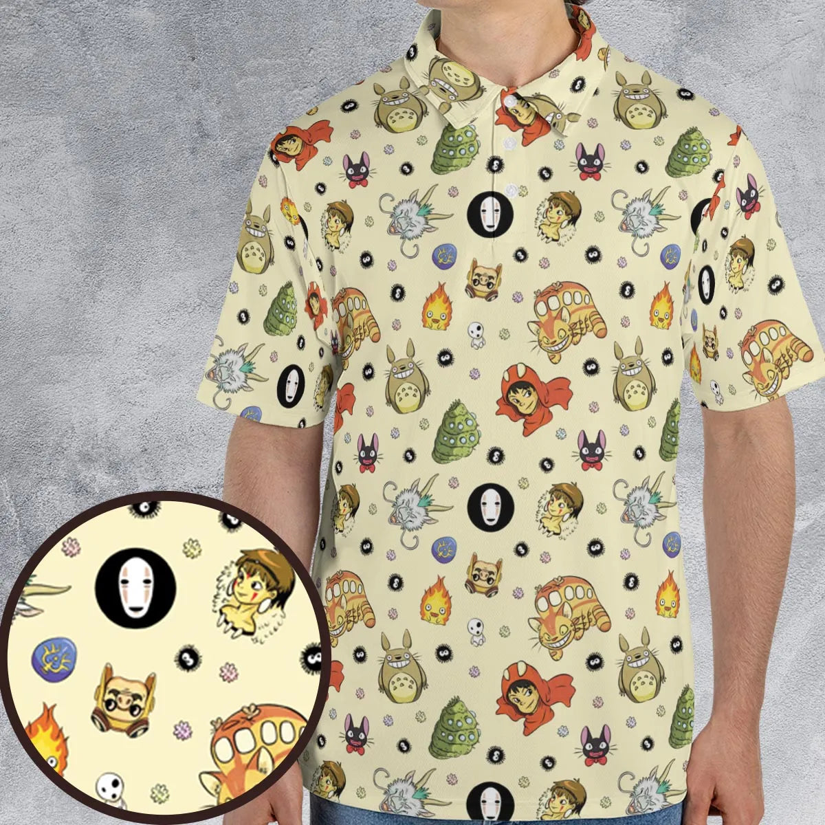 Ghiblipalooza Ghibli Themed AOP Men/Women Polo Shirt