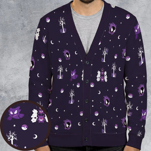 Gengar Pokemon Pattern Cardigan