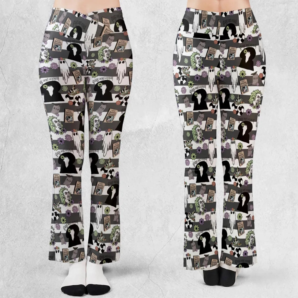 It's Showtime Halloween Beetlejuice Flare Leggings