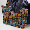Daria Sick Sad Fiction Pattern Large Tote Bag