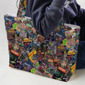 Vintage 1970s Star Trek Comic Books Collage Large Tote Bag