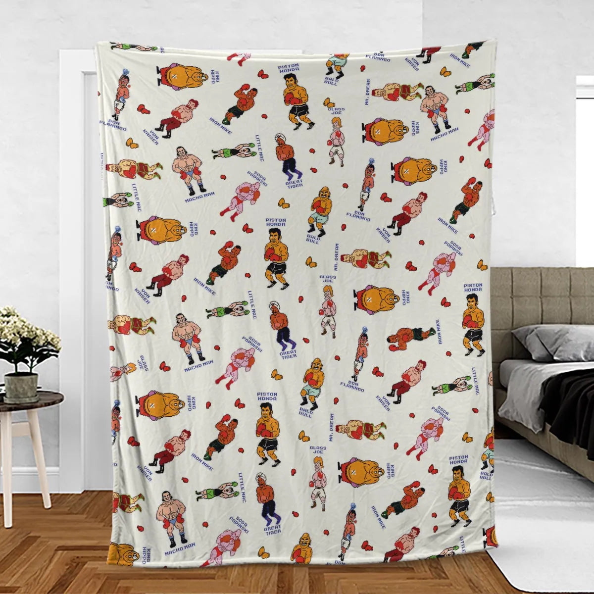 Retro Game Punch Out Fleece Blanket