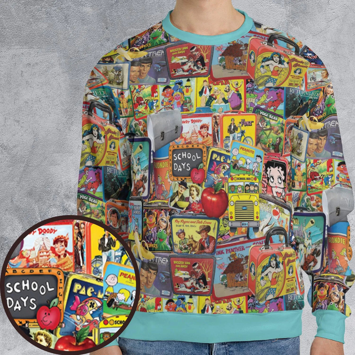 Retro Land TV Shows All-over Print Sweatshirt