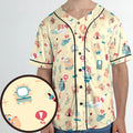 Ren and Stimpy Pattern Unisex Baseball Jersey