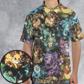 Eevee Evolution in the Galaxy AOP Men/Women Polo Shirt