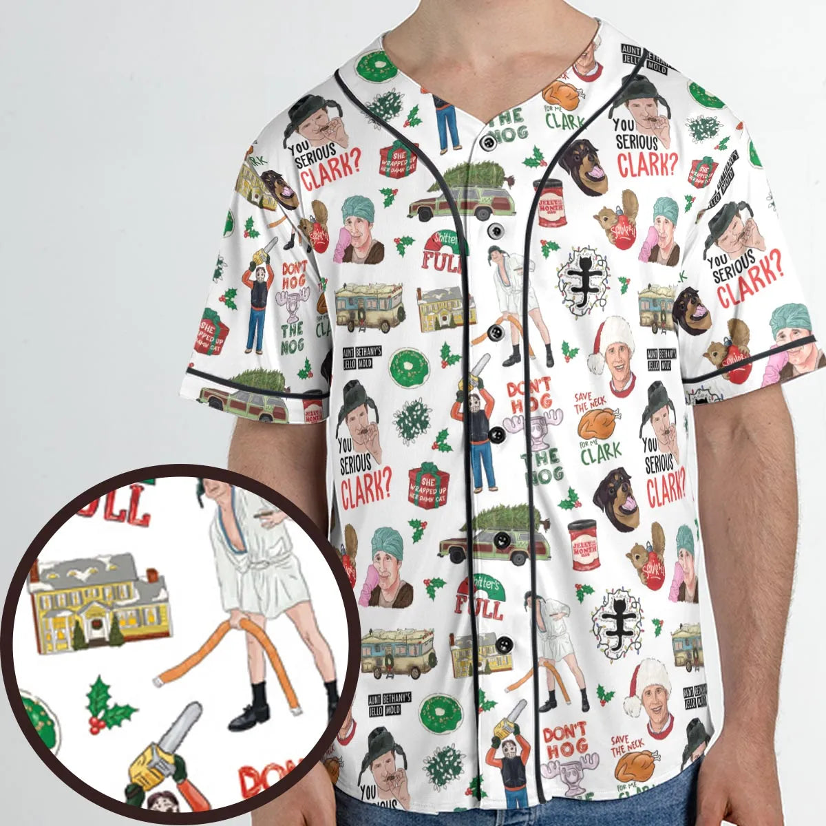 National Lampoon's Christmas Vacation Pattern Unisex Baseball Jersey