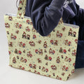 So Cute Bowser and Mario Pattern Large Tote Bag