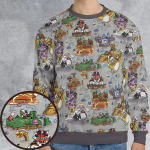 Mushroom World Super Mario Worlds All-over Print Sweatshirt