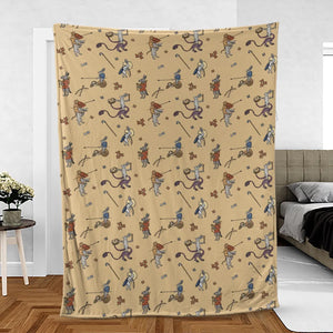 The Medieval Marginalia Killer Rabbit Monty Python Fleece Blanket