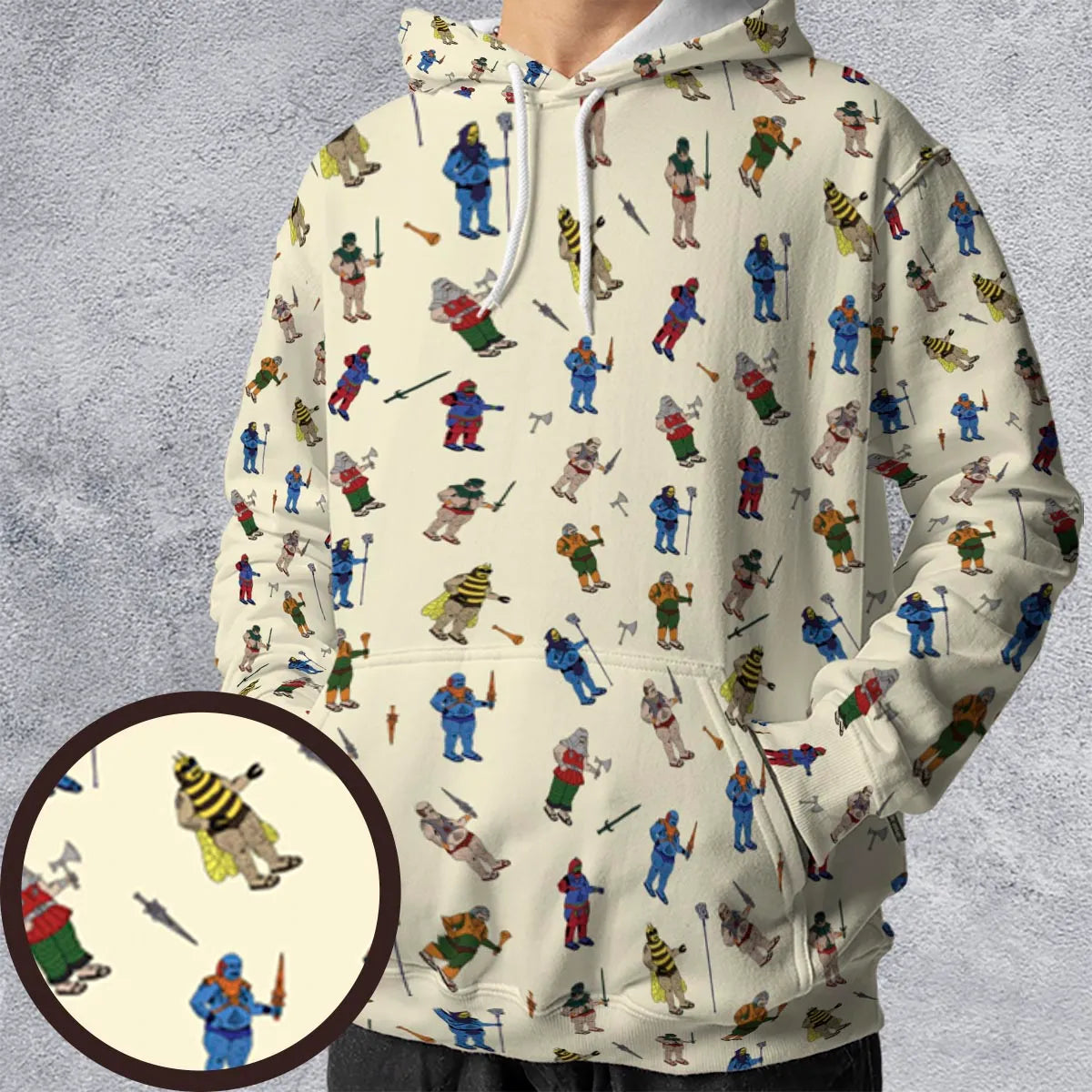 Carl In Masters Of The Universe Pattern All-over Print Hoodie
