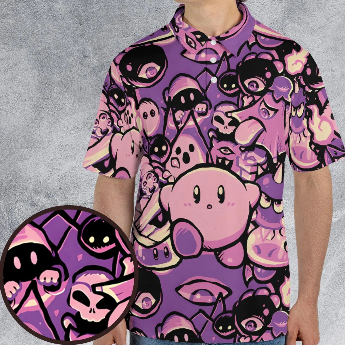 Nightmare Land Kirby AOP Men/Women Polo Shirt